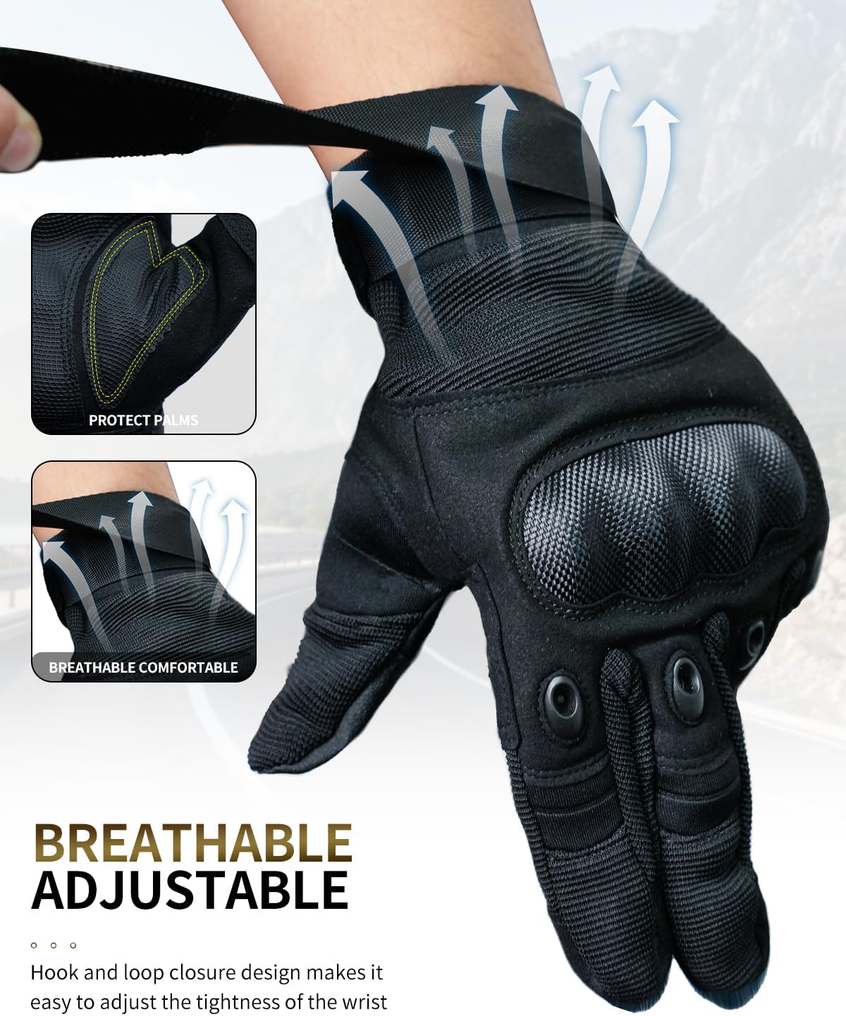 Guantes tácticos Mmhpluos, guantes de motocicleta para hombres y mu...