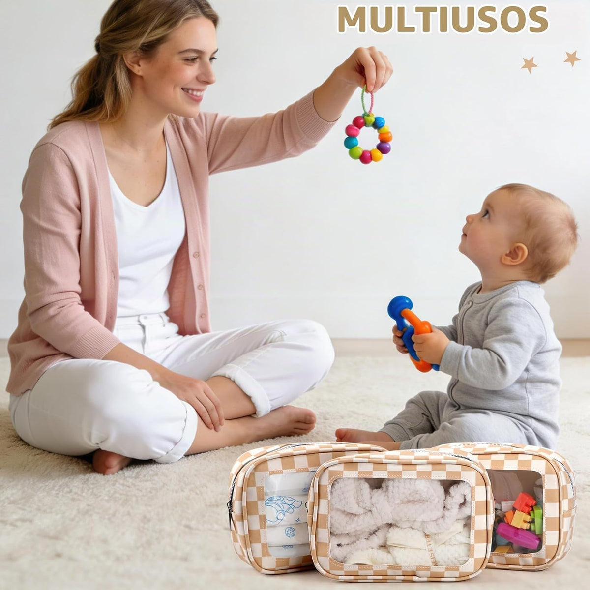 Bolsas para pañales, Caqui, 3 piezas