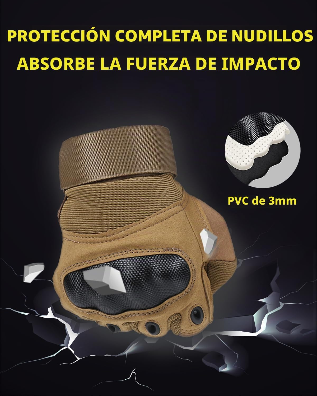 Liovoras Guantes tácticos para hombres, guantes de tiro y motocicle...