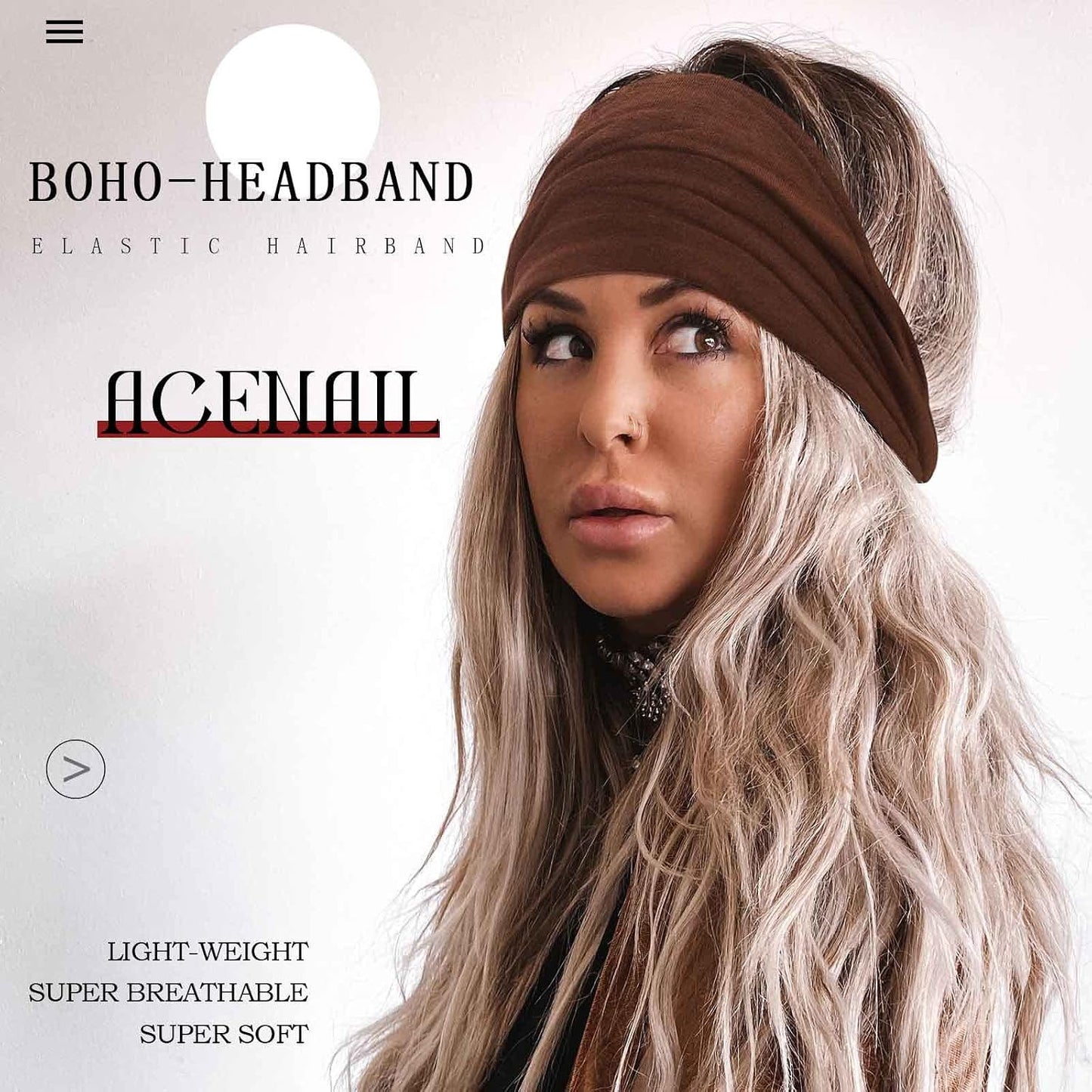 Acenail Diademas anchas para mujer, turbante anudadas, elásticas an...