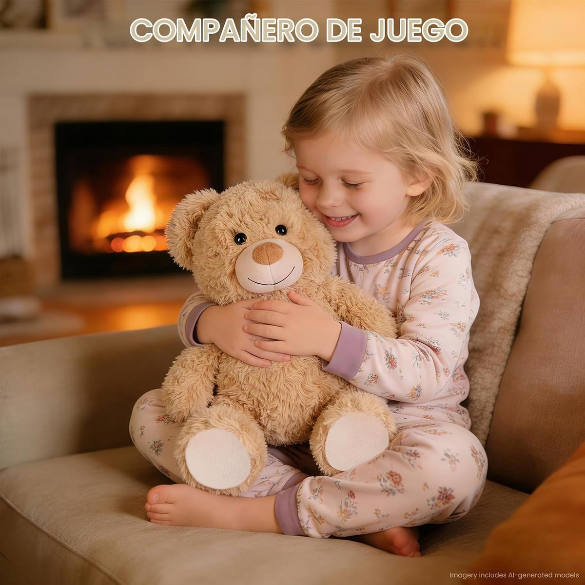 SuzziPals Almohadilla térmica de oso de peluche para calambres de p...
