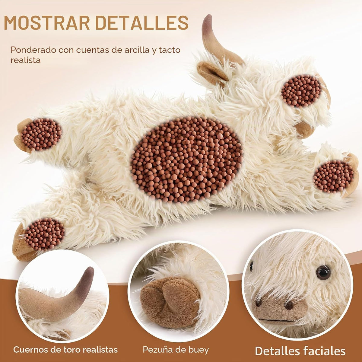 Animales de peluche con peso de vaca de las tierras altas de 25 pul...