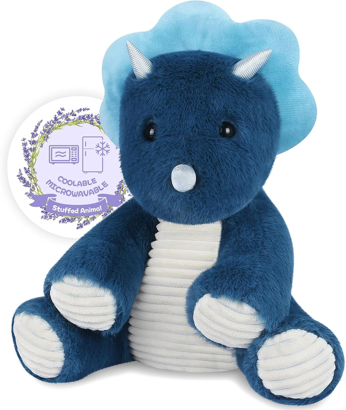 SuzziPals Animales de peluche de dinosaurio, almohadilla térmica de...