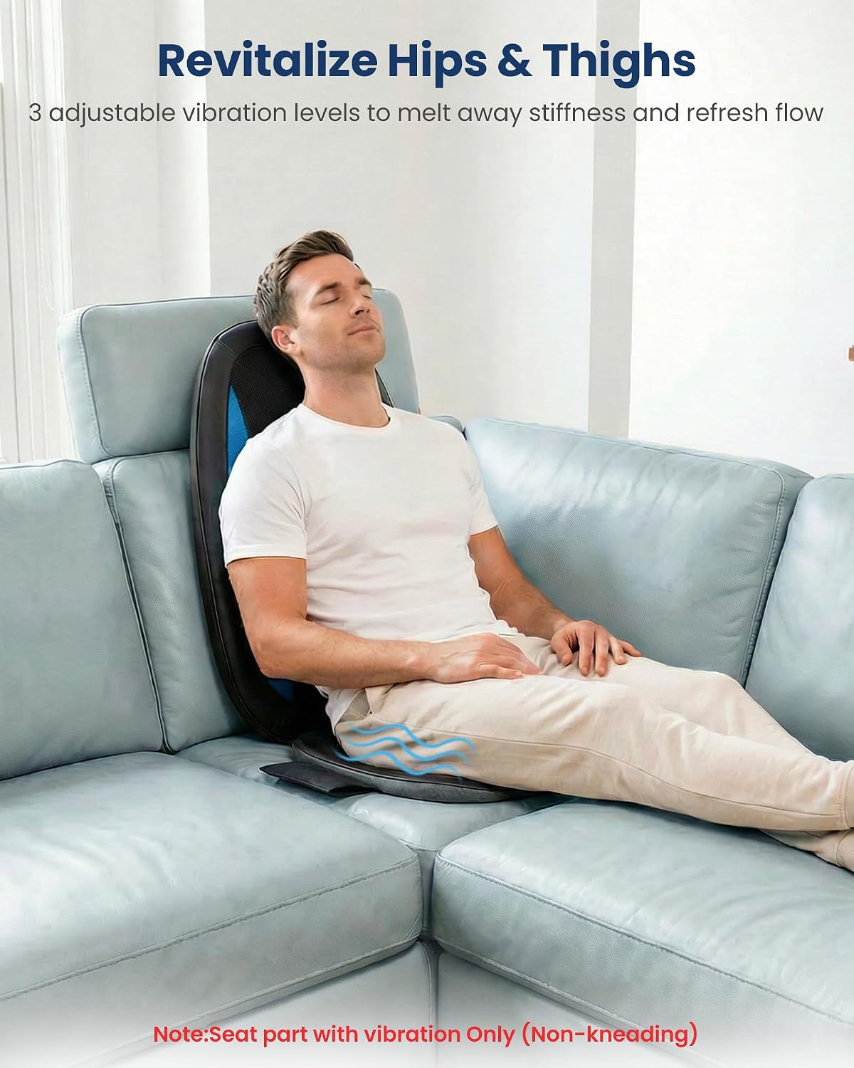 COMFIER - Masajeador de espalda Shiatsu con calor, almohadilla masa...