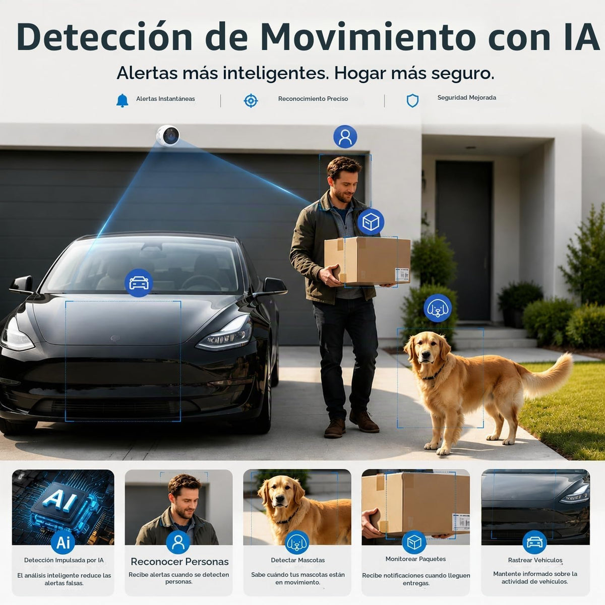 Jooedi Cámaras de seguridad inalámbricas para exteriores, cámara Wi...