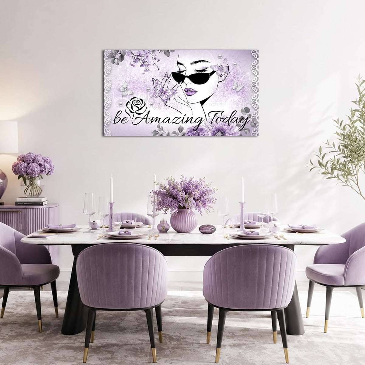 Biuteawal Arte de pared de moda para mujer, citas inspiradoras, imp...