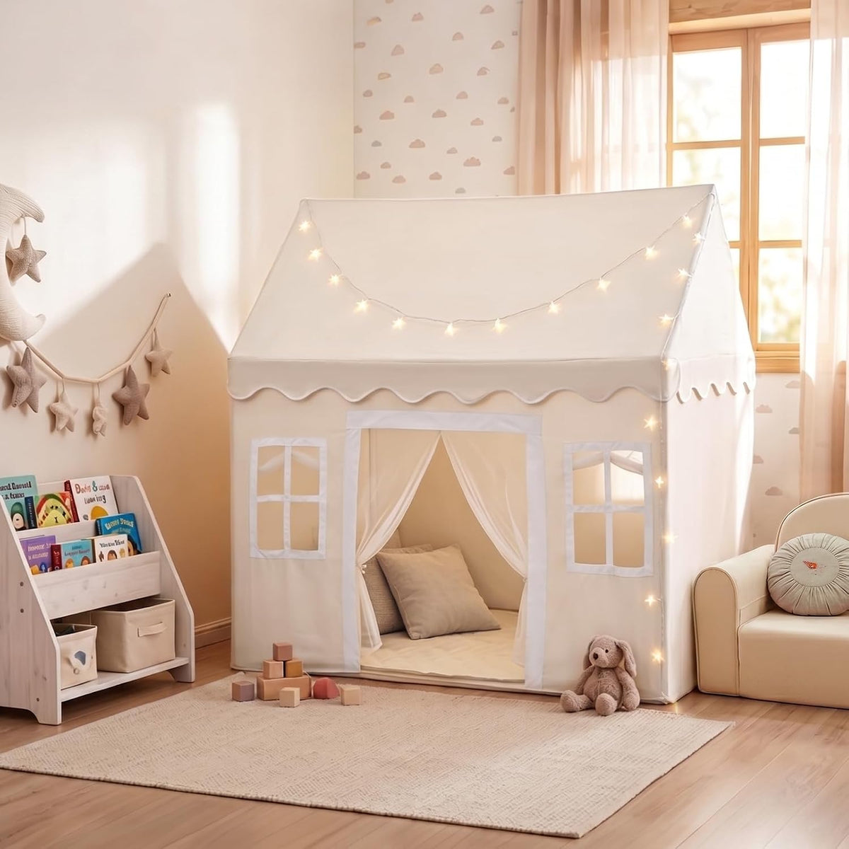Tiny Land - Tienda de campaña interior con alfombrilla acolchada y...