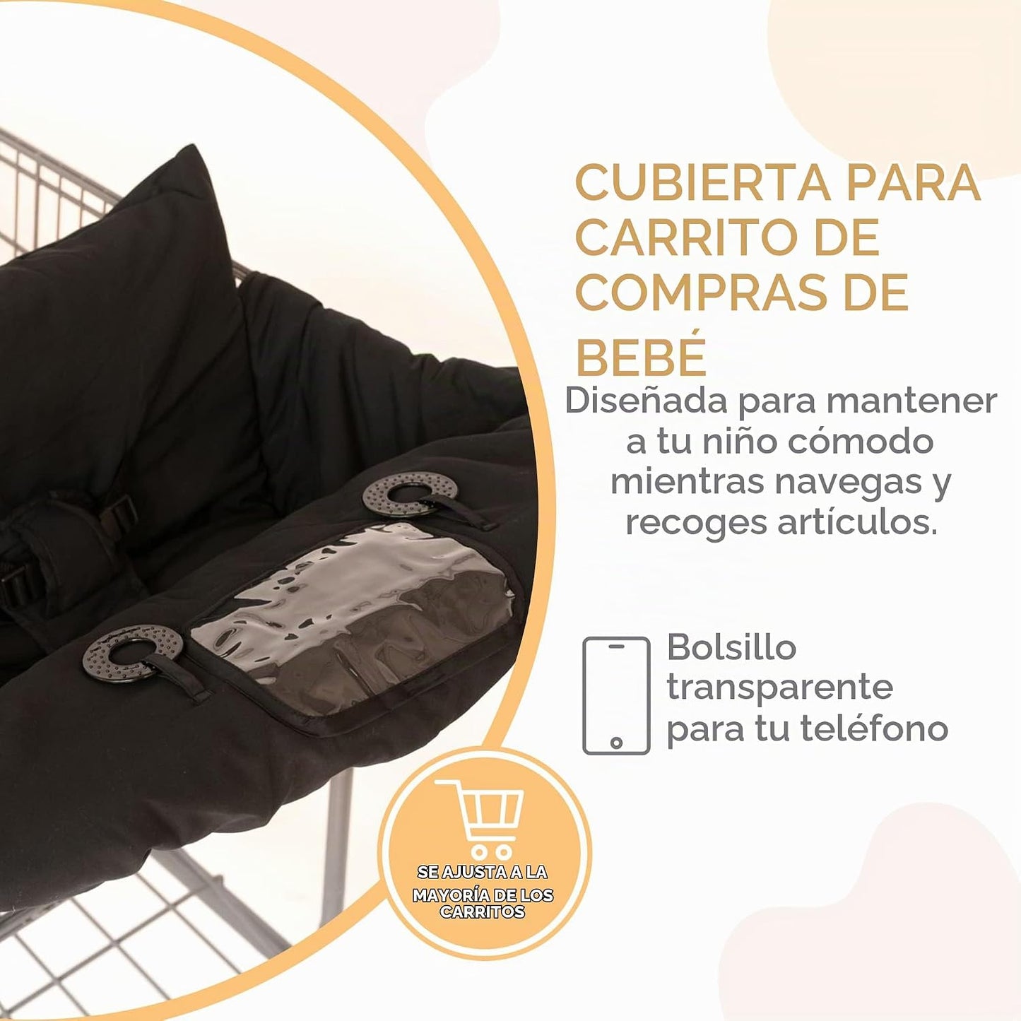 Binxy Baby Funda para silla alta 2 en 1 y funda para carrito de com...
