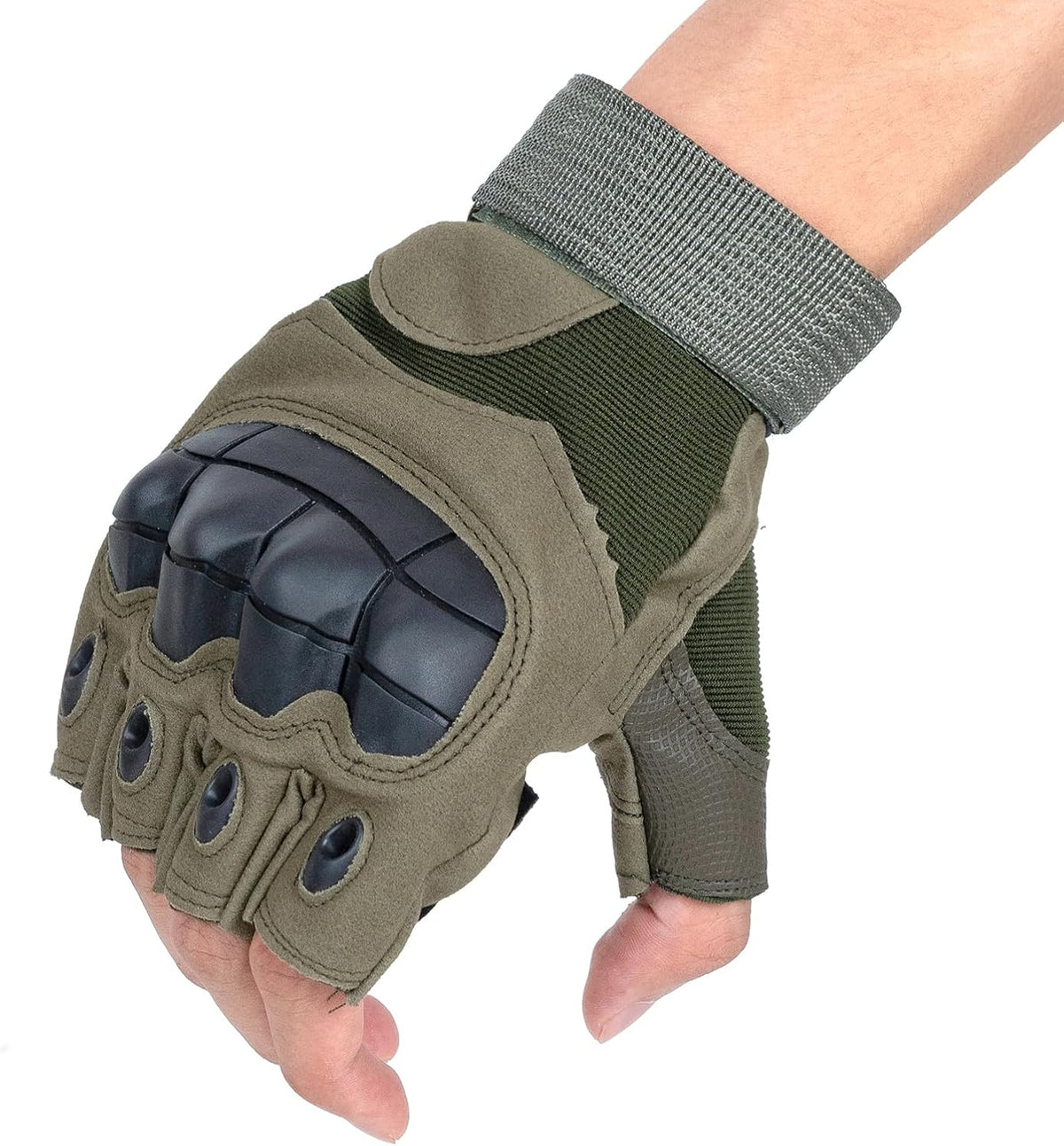 GCSIOM - Guantes tácticos sin dedos transpirables, antideslizantes,...