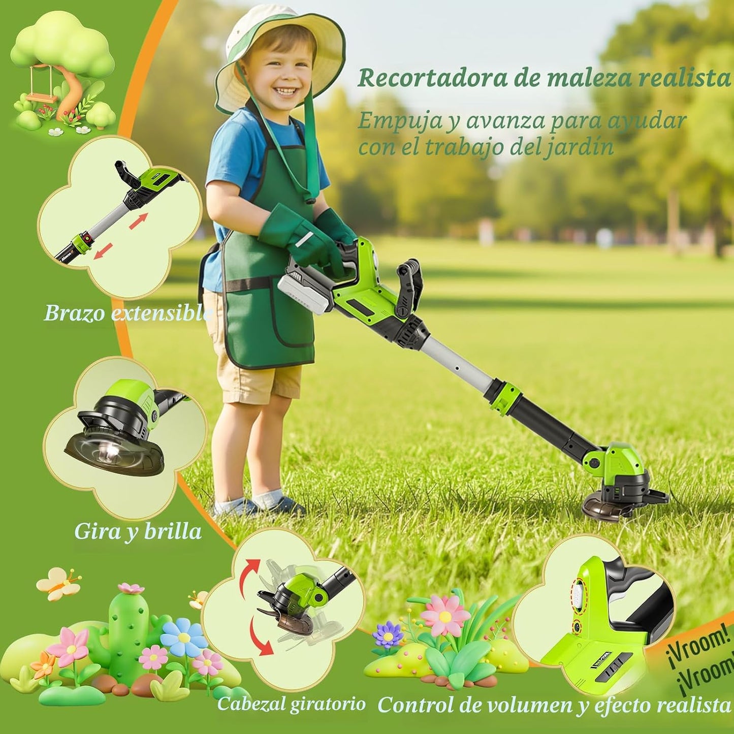 Conjunto de herramientas para niños mejorado, 3 en 1: herramientas...