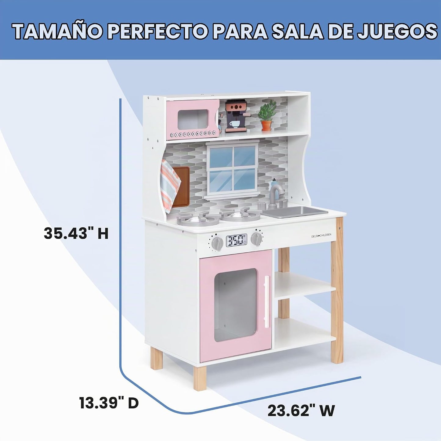 Delta Children Tiny Chef Play Kitchen - Juego de cocina de juguete...