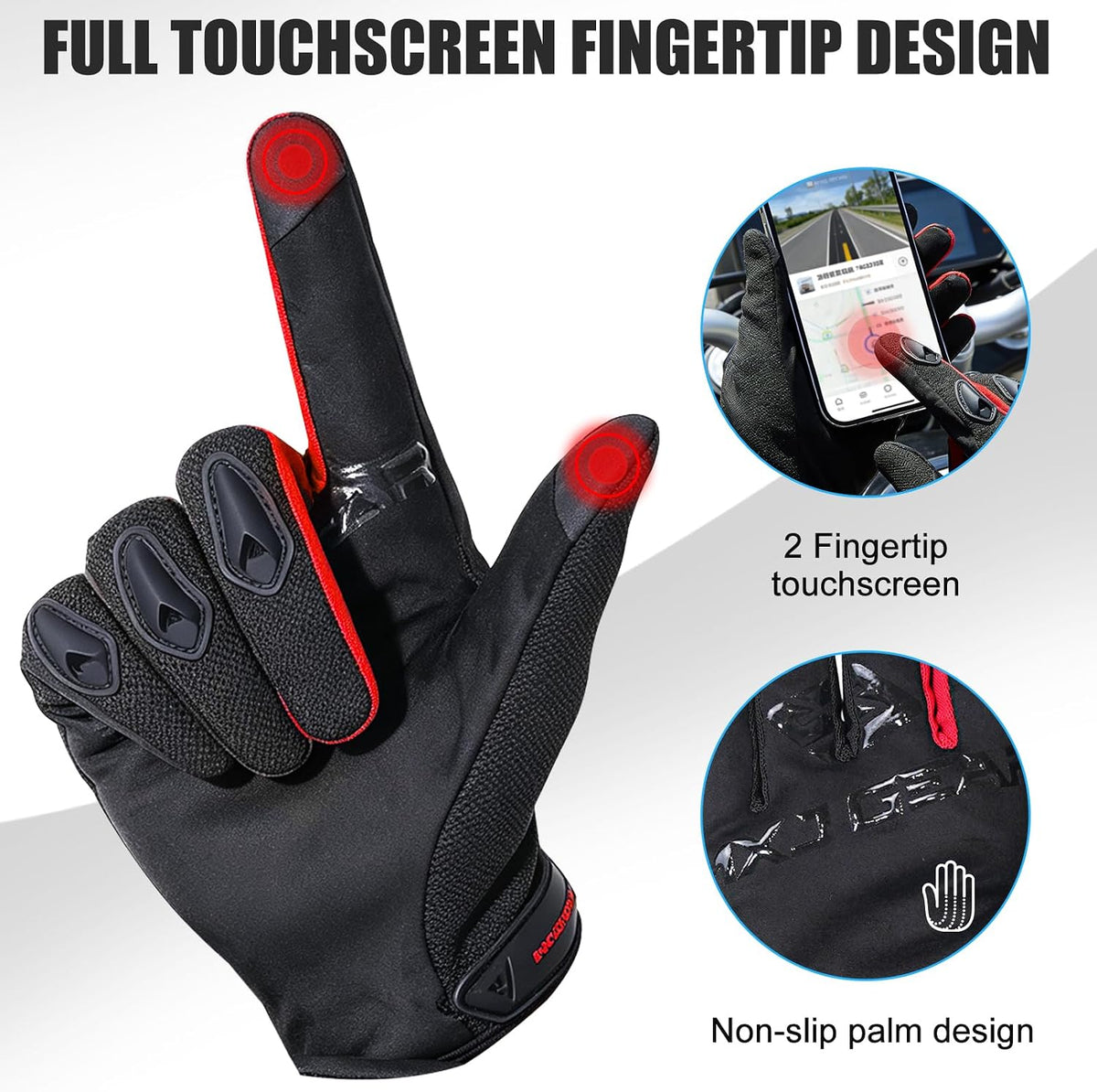 MXJ Gear Guantes de motocicleta para hombres y mujeres, guantes de...