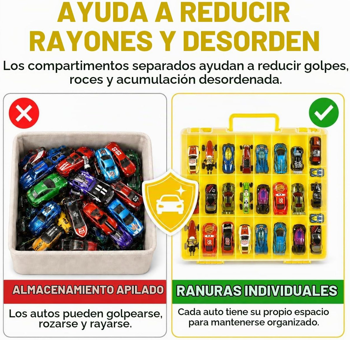 Estuche organizador de almacenamiento de juguetes compatible con au...