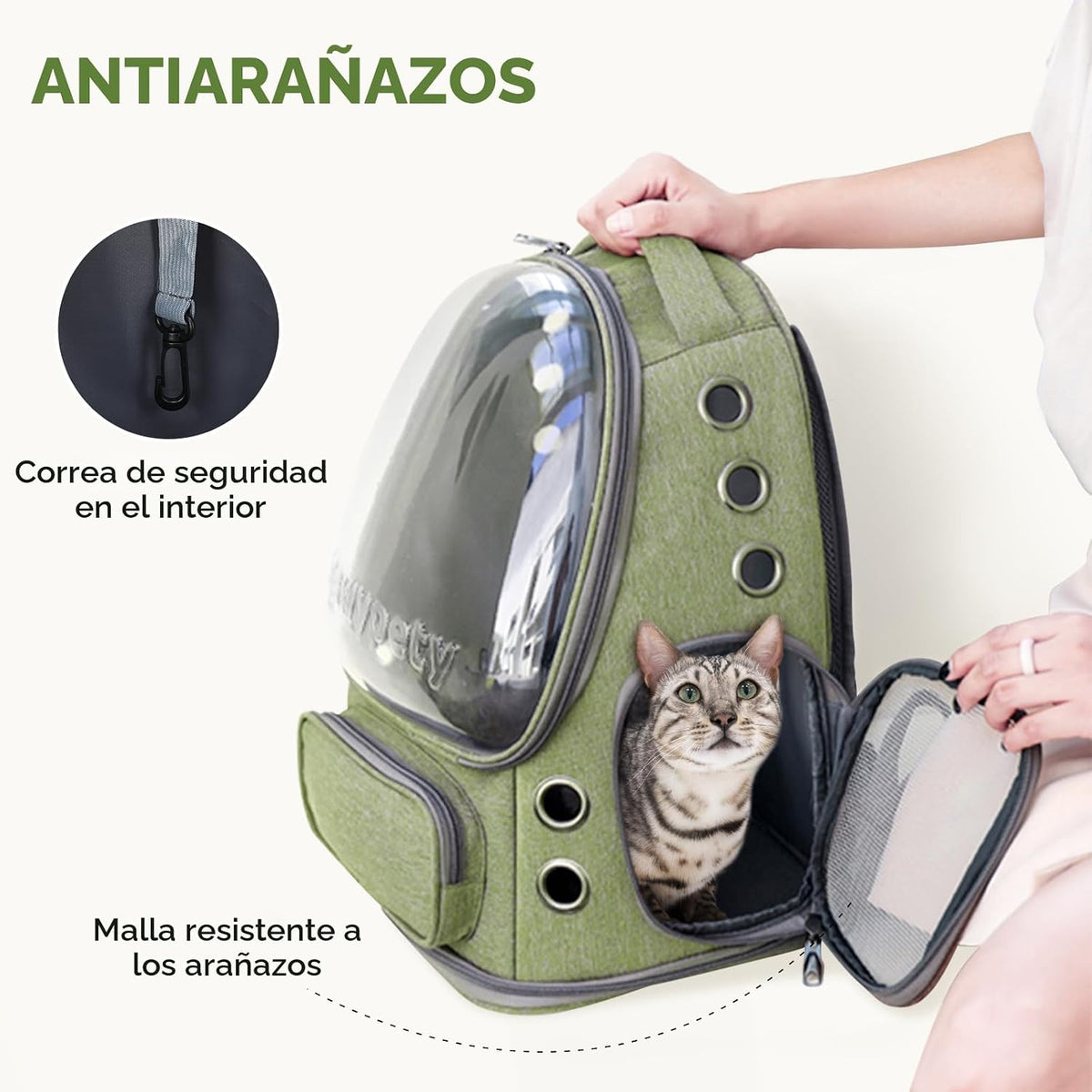 Cawypety Mochila Transportadora para Gatos, Transportador de Gatos...