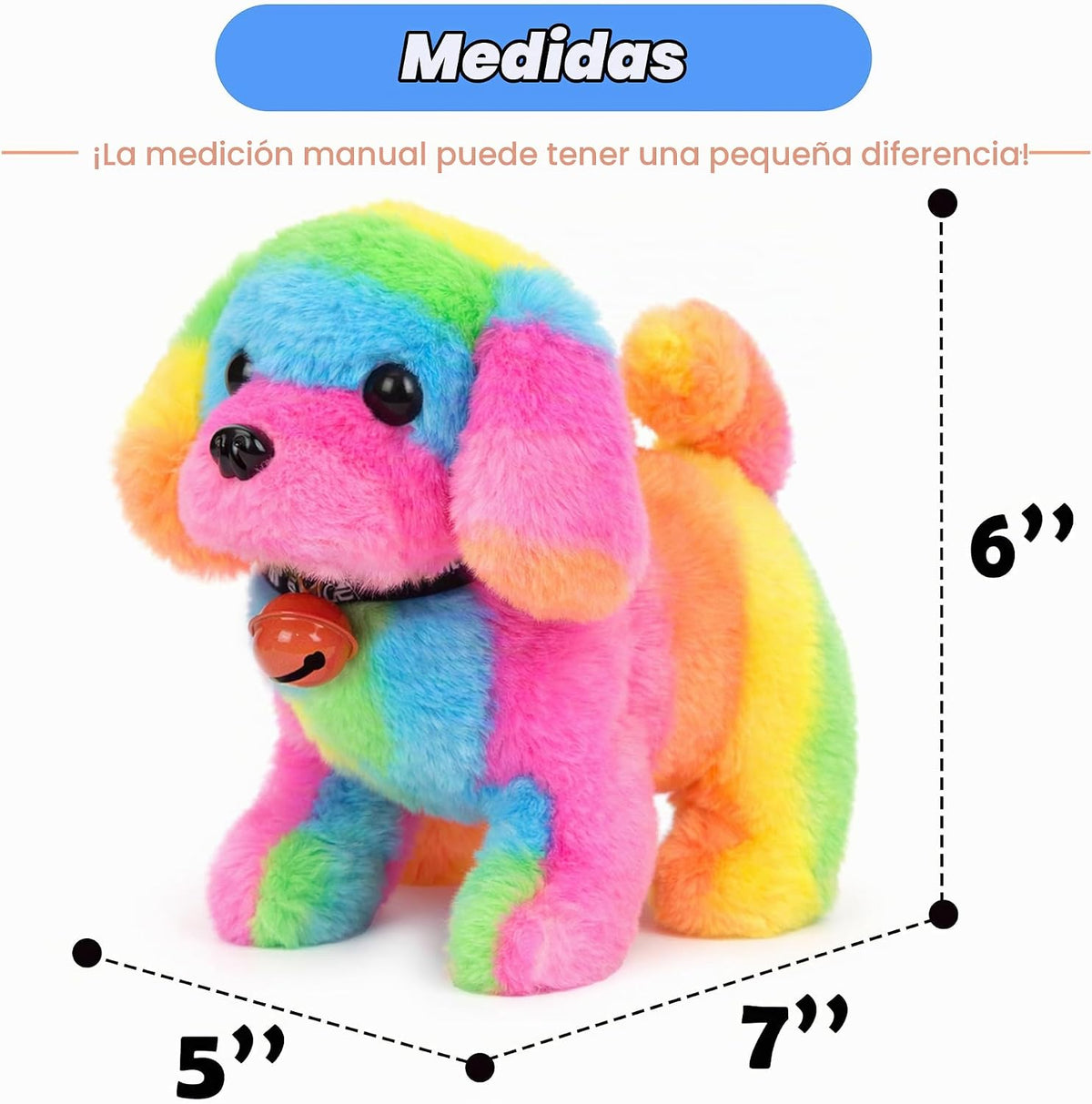 Hopearl Juguete electrónico interactivo de peluche para mascotas co...