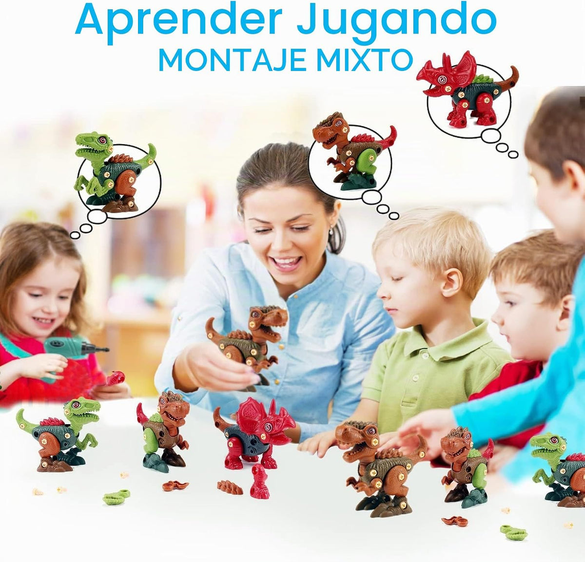 Juguetes de dinosaurio FREE TO FLY Regalos para niños de 3, 4, 5, 6...
