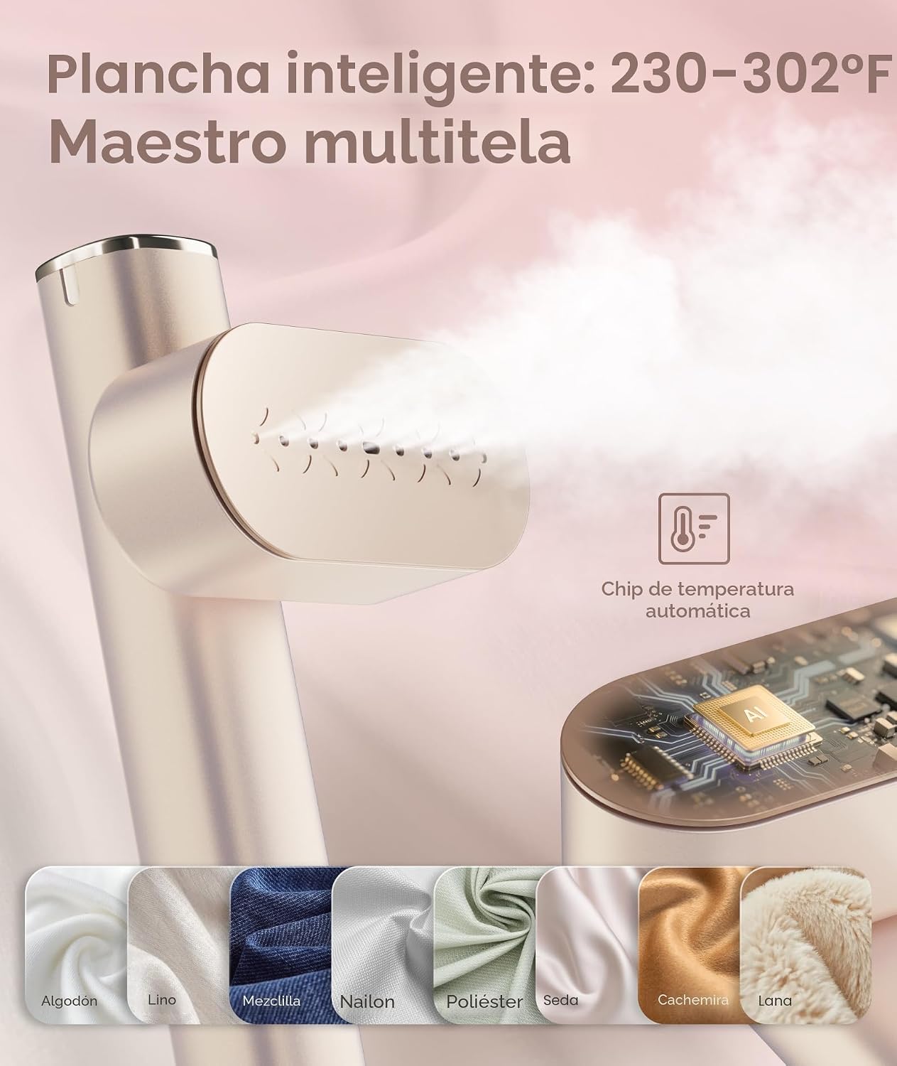 Vaporizador de viaje para ropa, vaporizador portátil de doble volta...