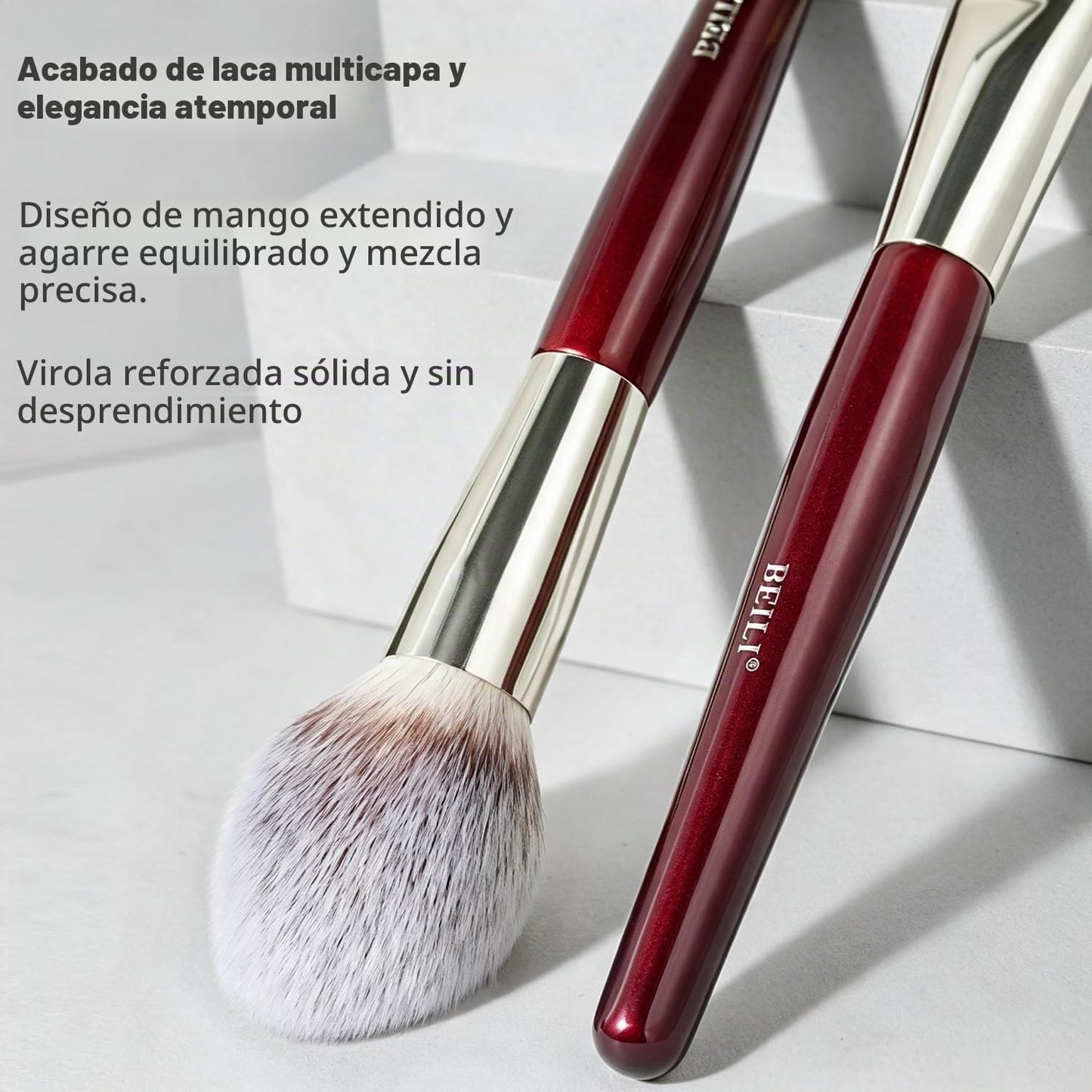 BEILI Juego de 15 brochas de maquillaje profesionales para sombras...