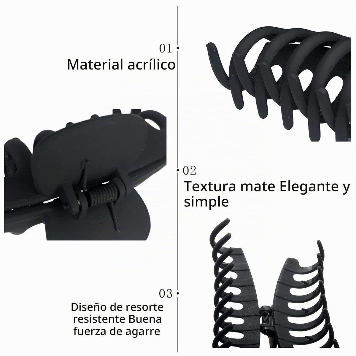 OWIIZI Pinzas grandes para el cabello para mujer, pinzas de pelo gr...