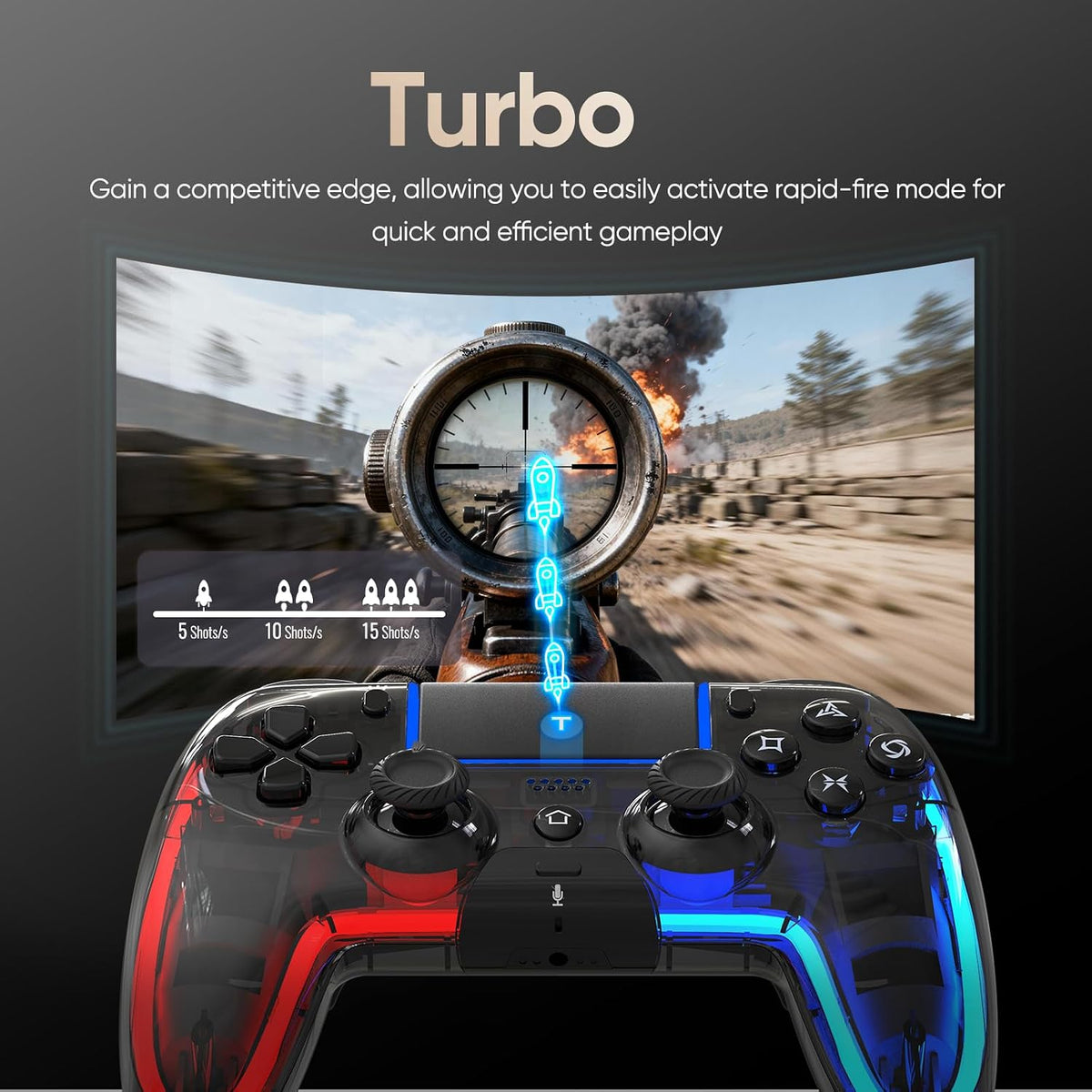 BETMI Controlador inalámbrico para PS5, Pro\/Slim\/MAC\/Steam Deck\...
