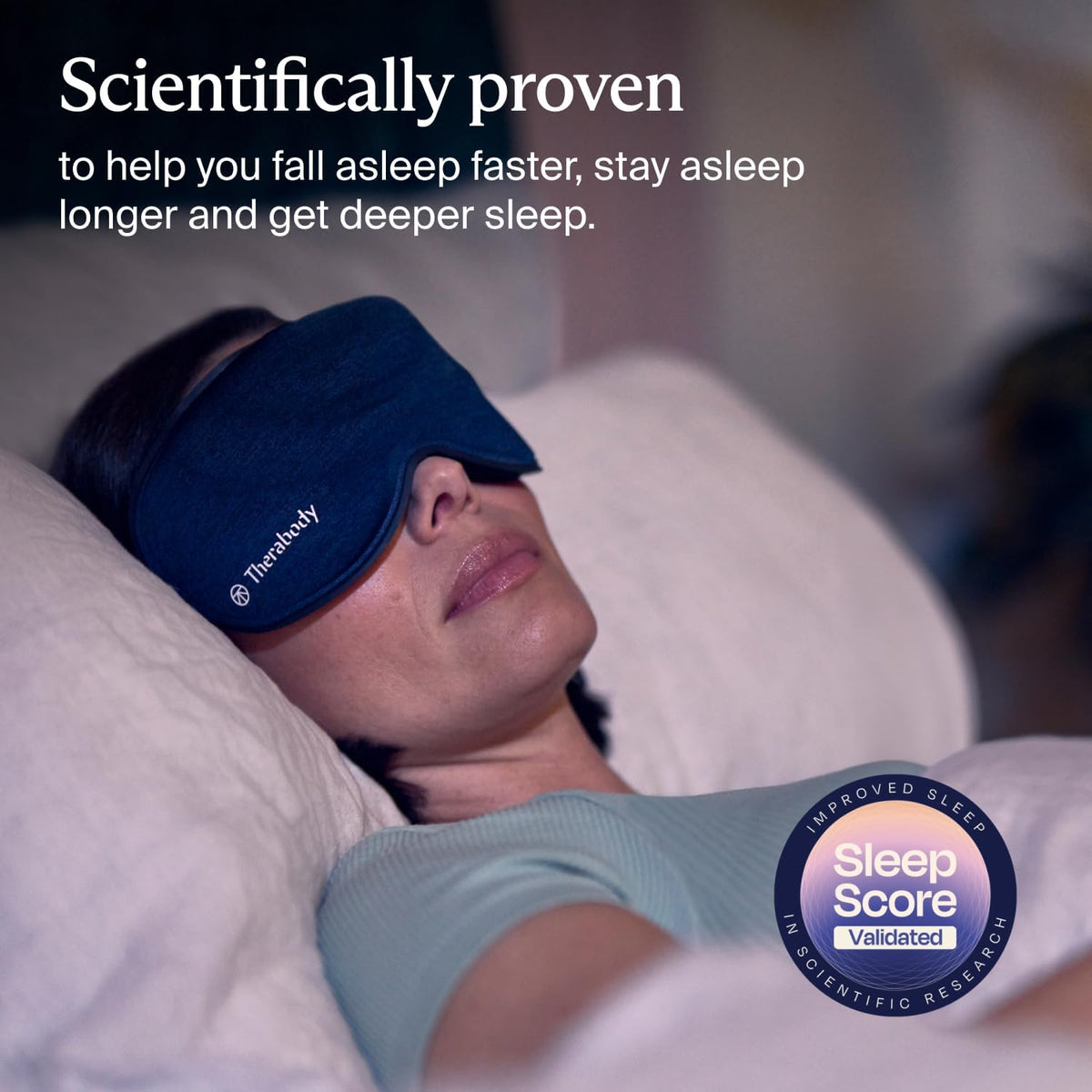 TheraGun Therabody - Máscara para dormir ultra cómoda, 100% opaca p...