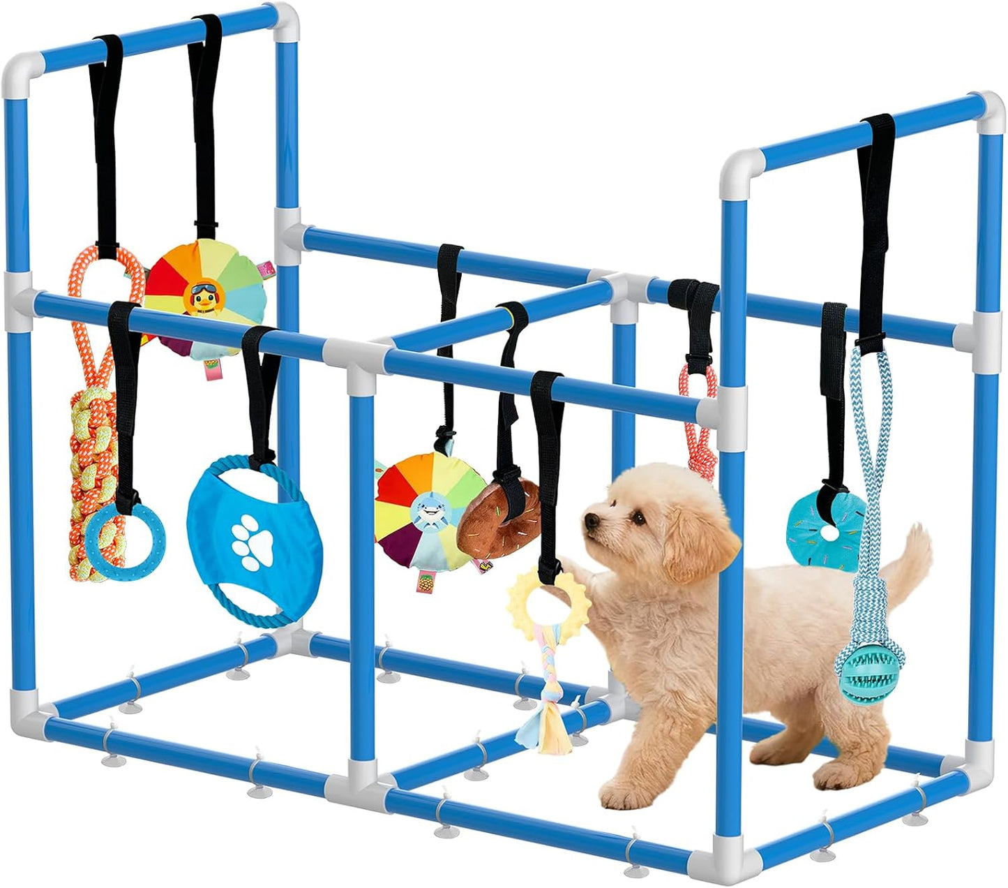 Gimnasio grande para cachorros y 10 juguetes colgantes para jugar e...