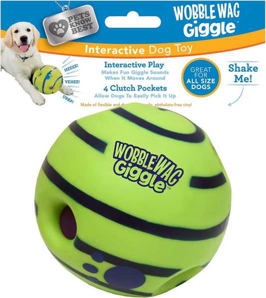Perro de juguete, Wobble WAG Giggle Balón, M, Verde