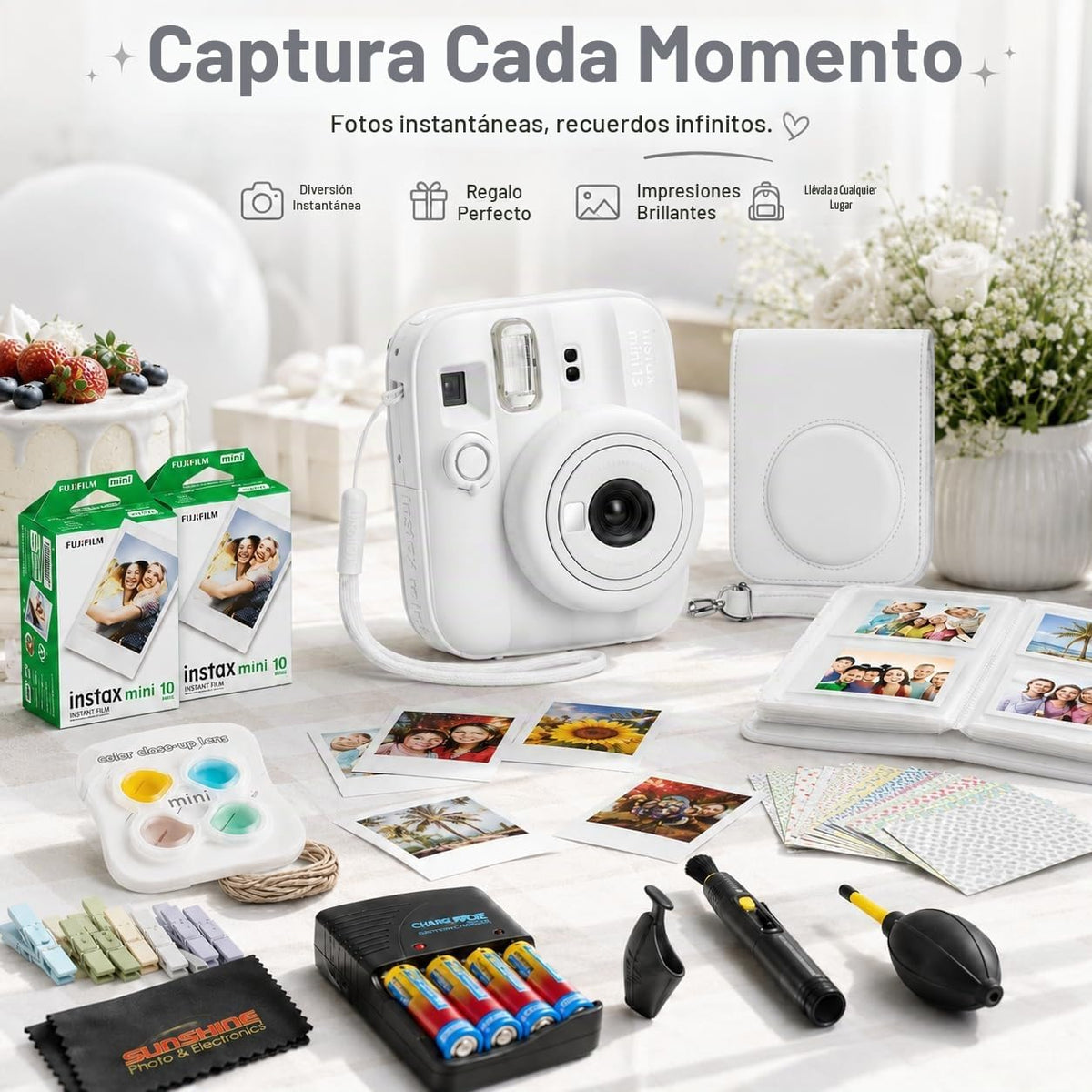 Paquete de cámara de película instantánea FUJIFILM instax Mini 13 (...