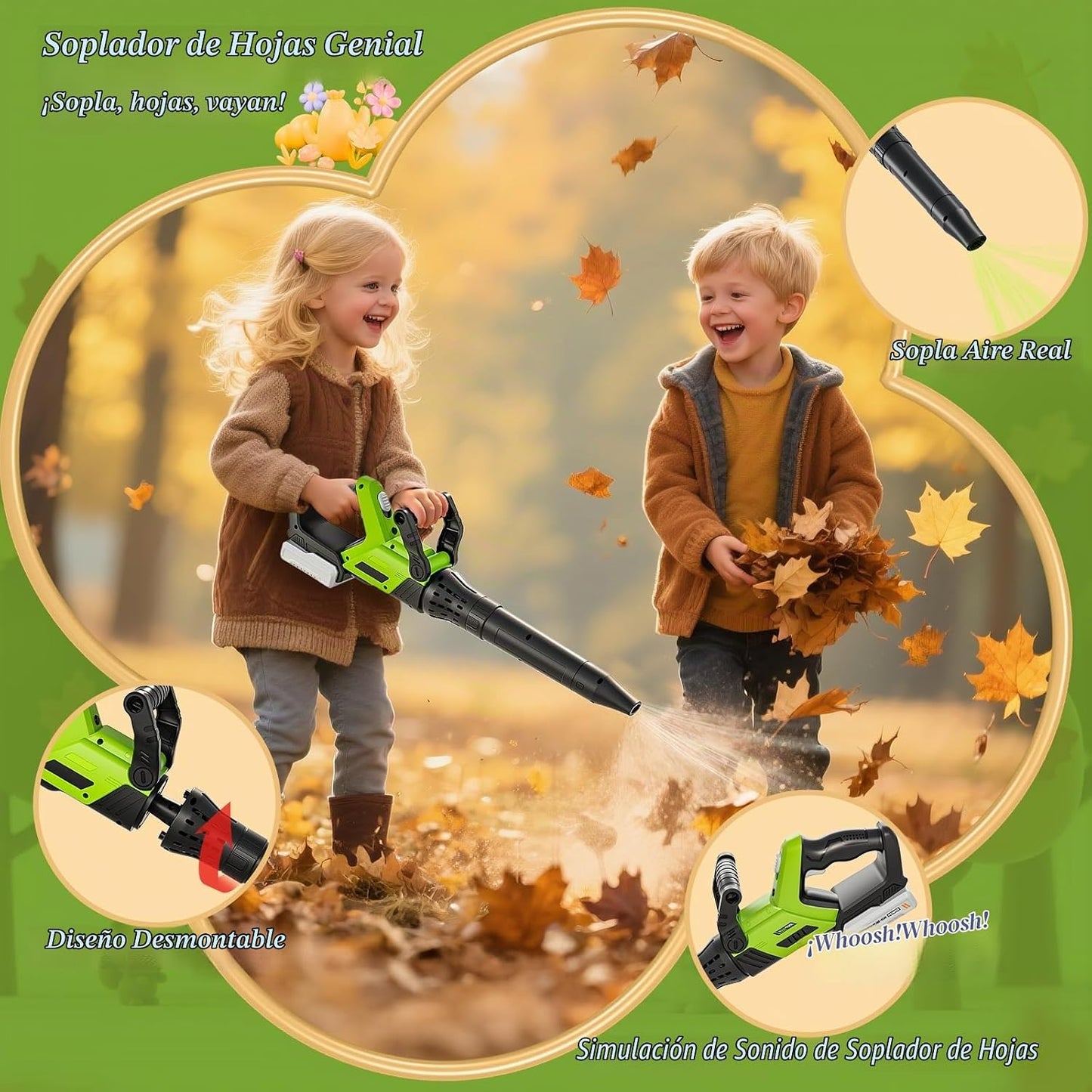 Juego de herramientas para niños, 3-EN-1 herramientas de jardín elé...