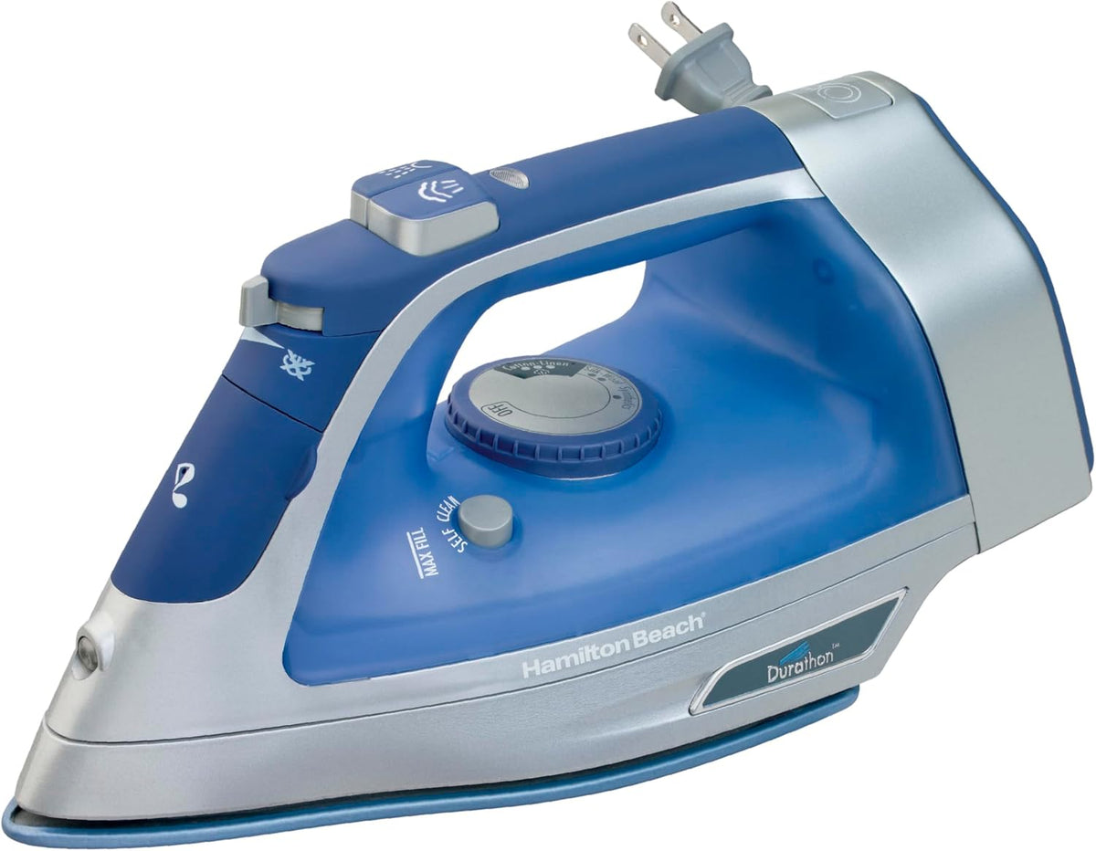 Plancha de vapor Hamilton Beach con cable retráctil, con 3 formas d...