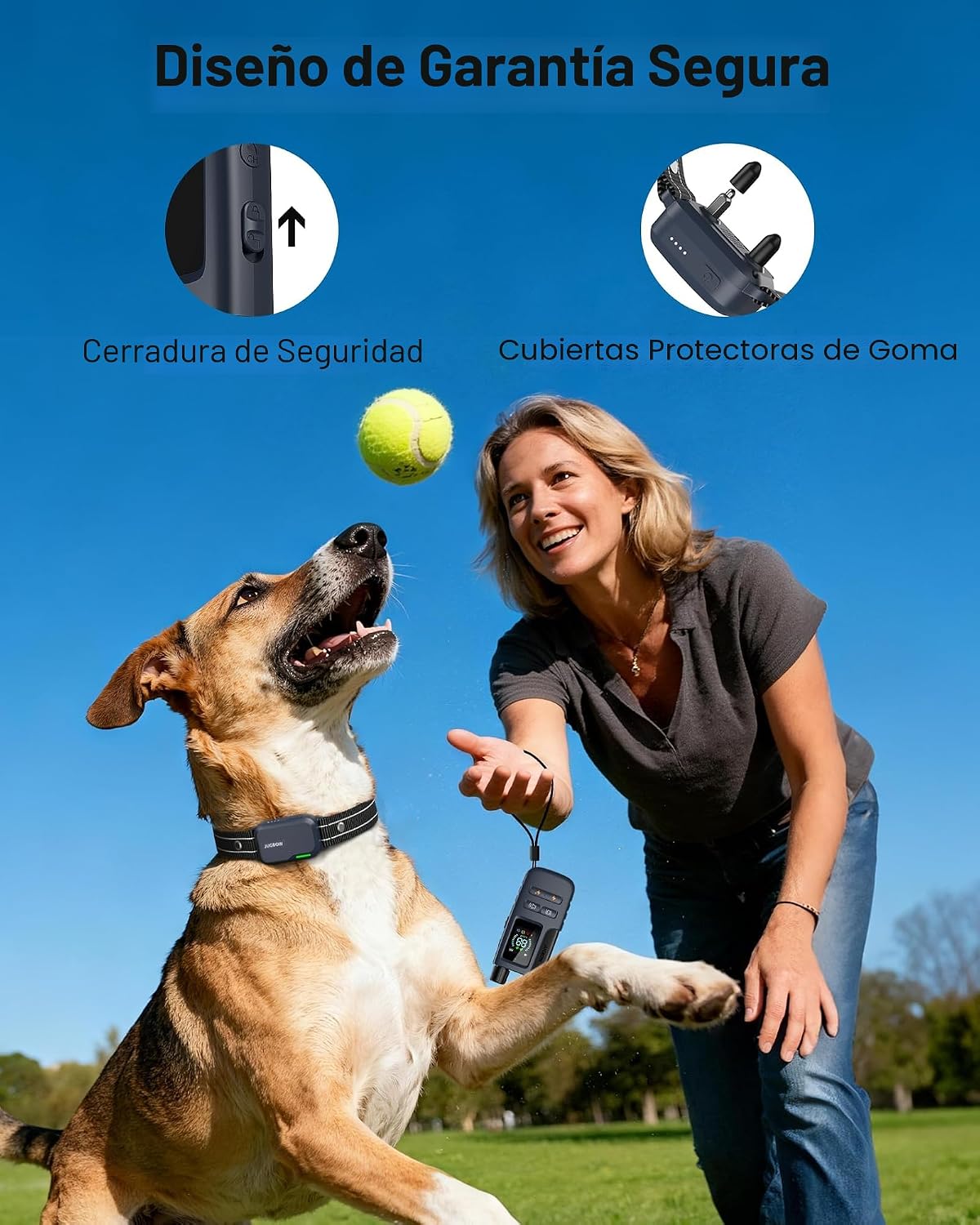Jugbow Collar de choque para perro, collar de entrenamiento para pe...