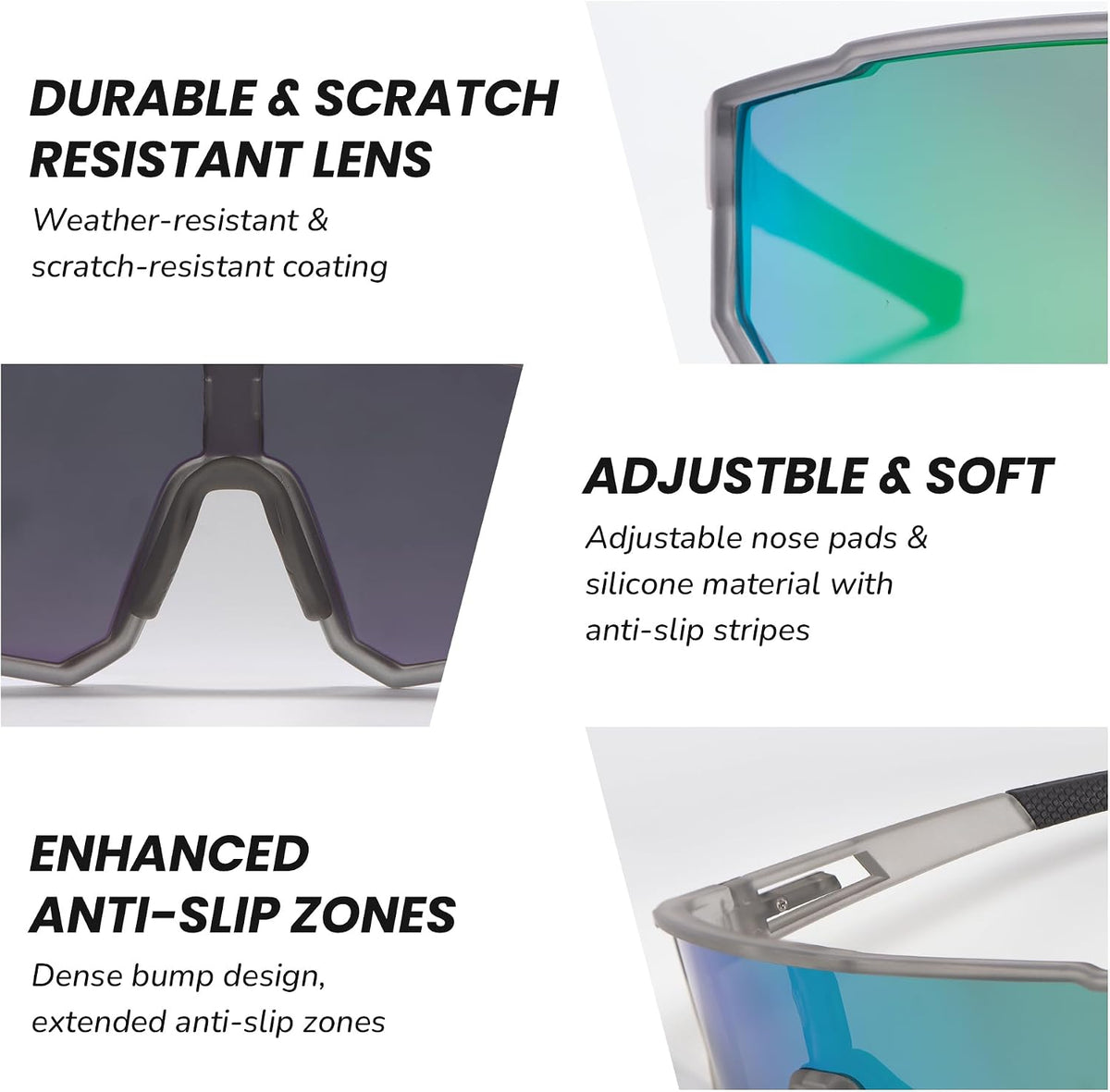Gafas de sol polarizadas para correr para hombres y mujeres, UV400...