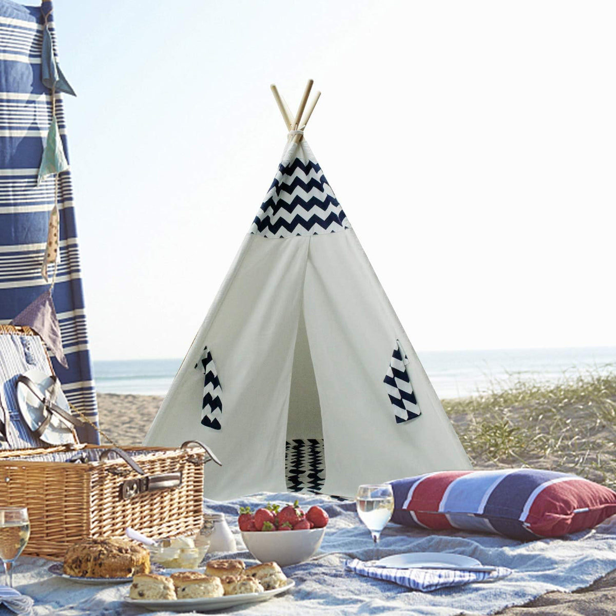 Tienda de campaña tipi para niños, tienda de campaña con alfombra,...