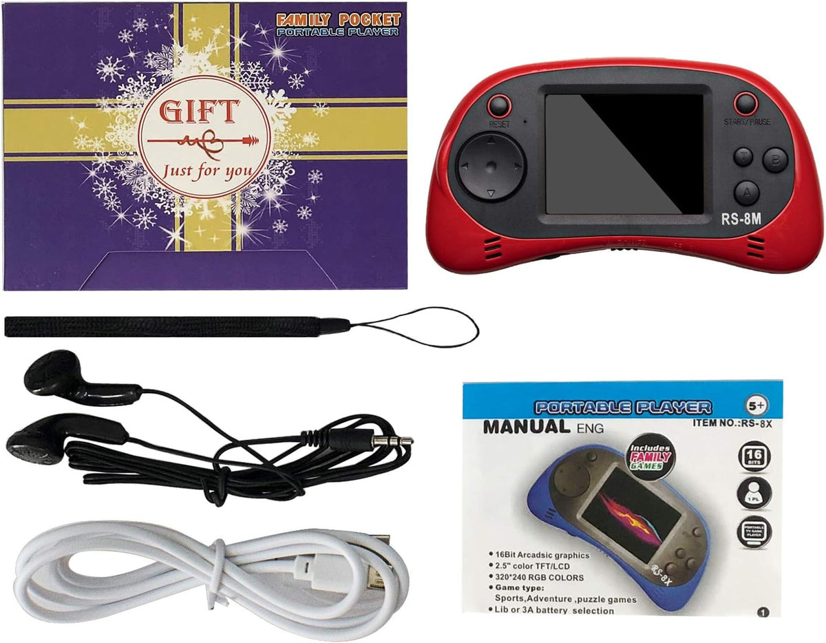EASEGMER Juegos electrónicos de mano para niños de 16 bits con 220...