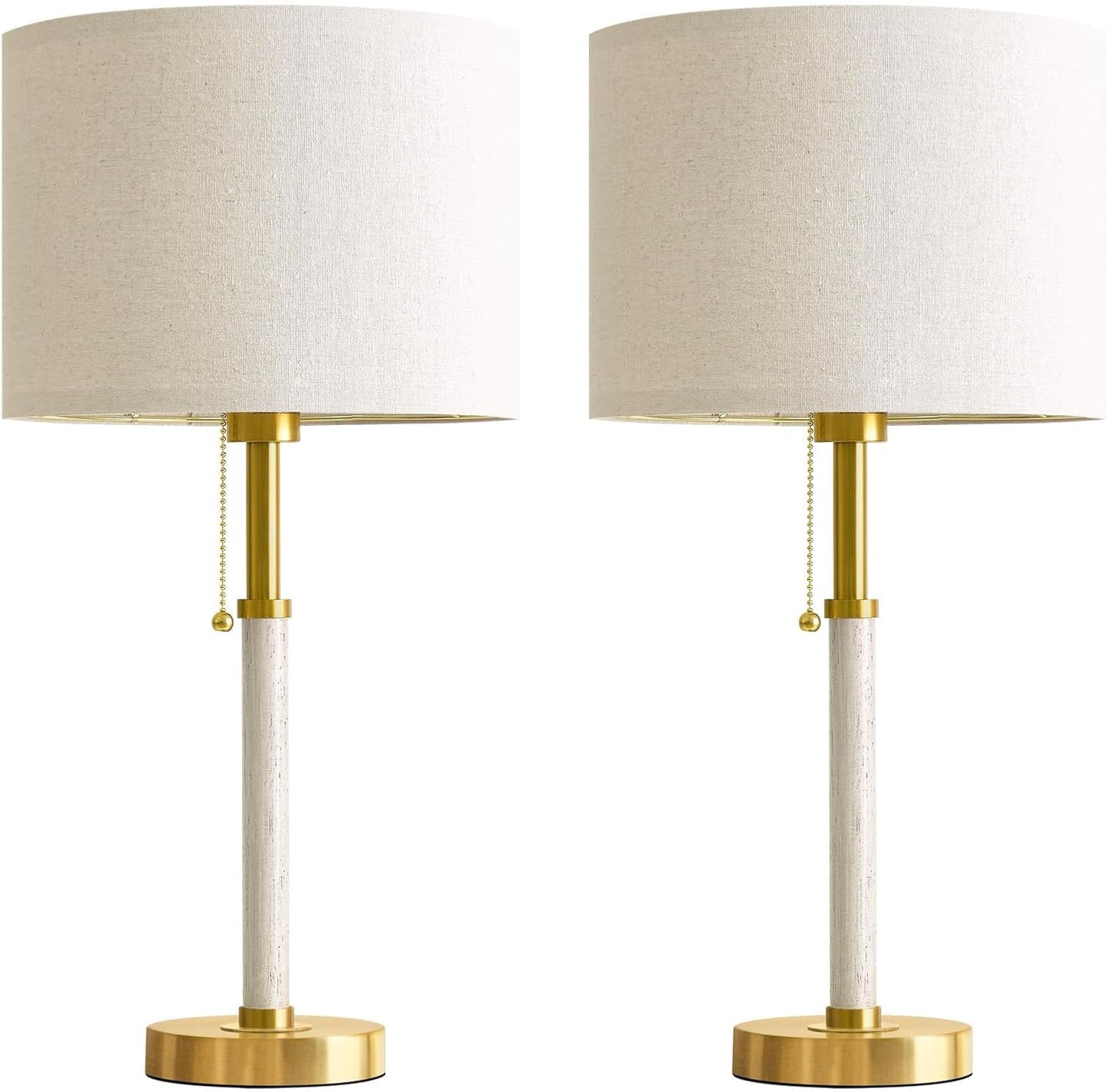 Lámparas de mesa de madera de 22 pulgadas, lámparas modernas de med...