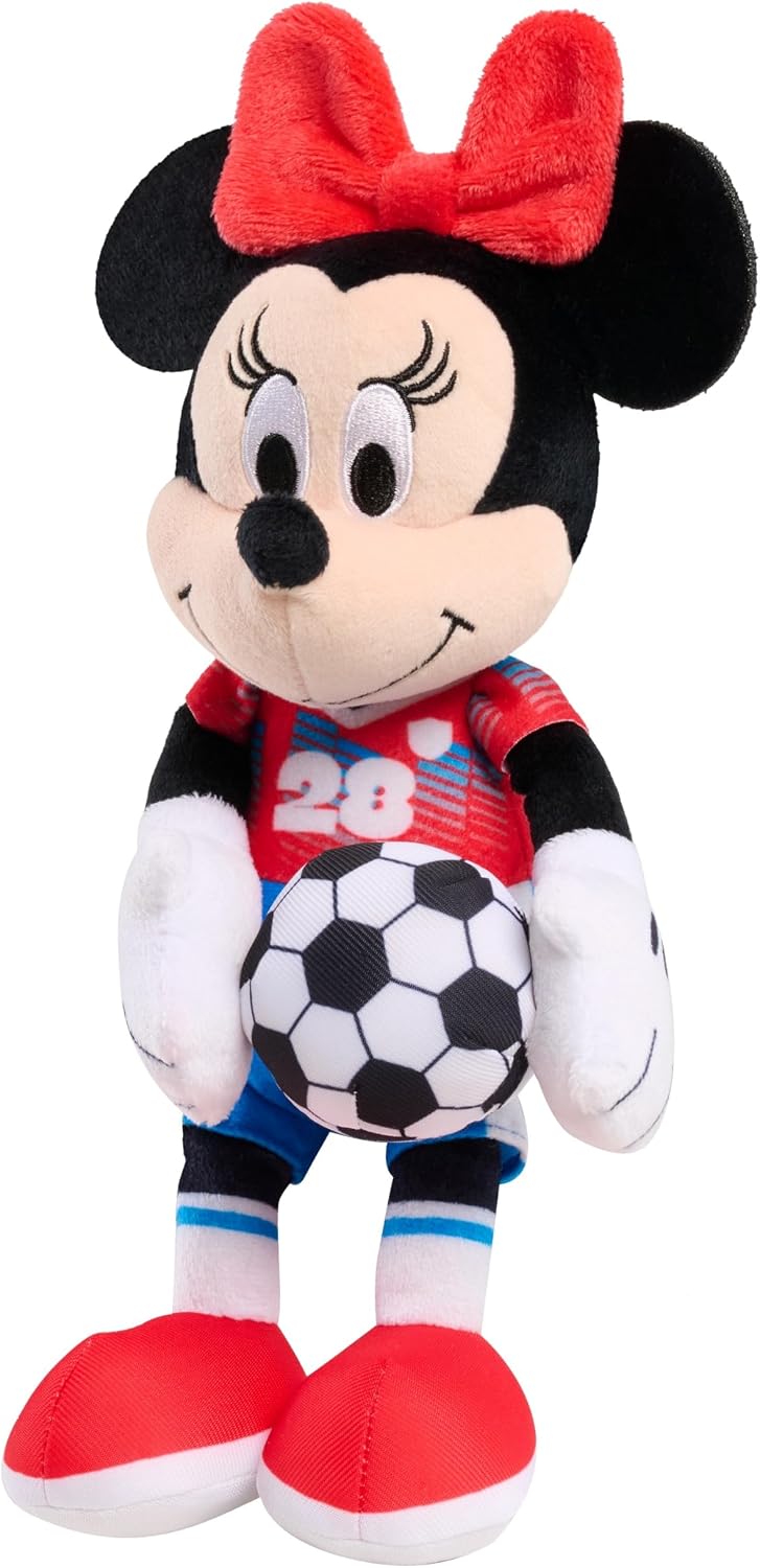 Disney Minnie Mouse Soccer - Peluche pequeño con pelota de fútbol |...