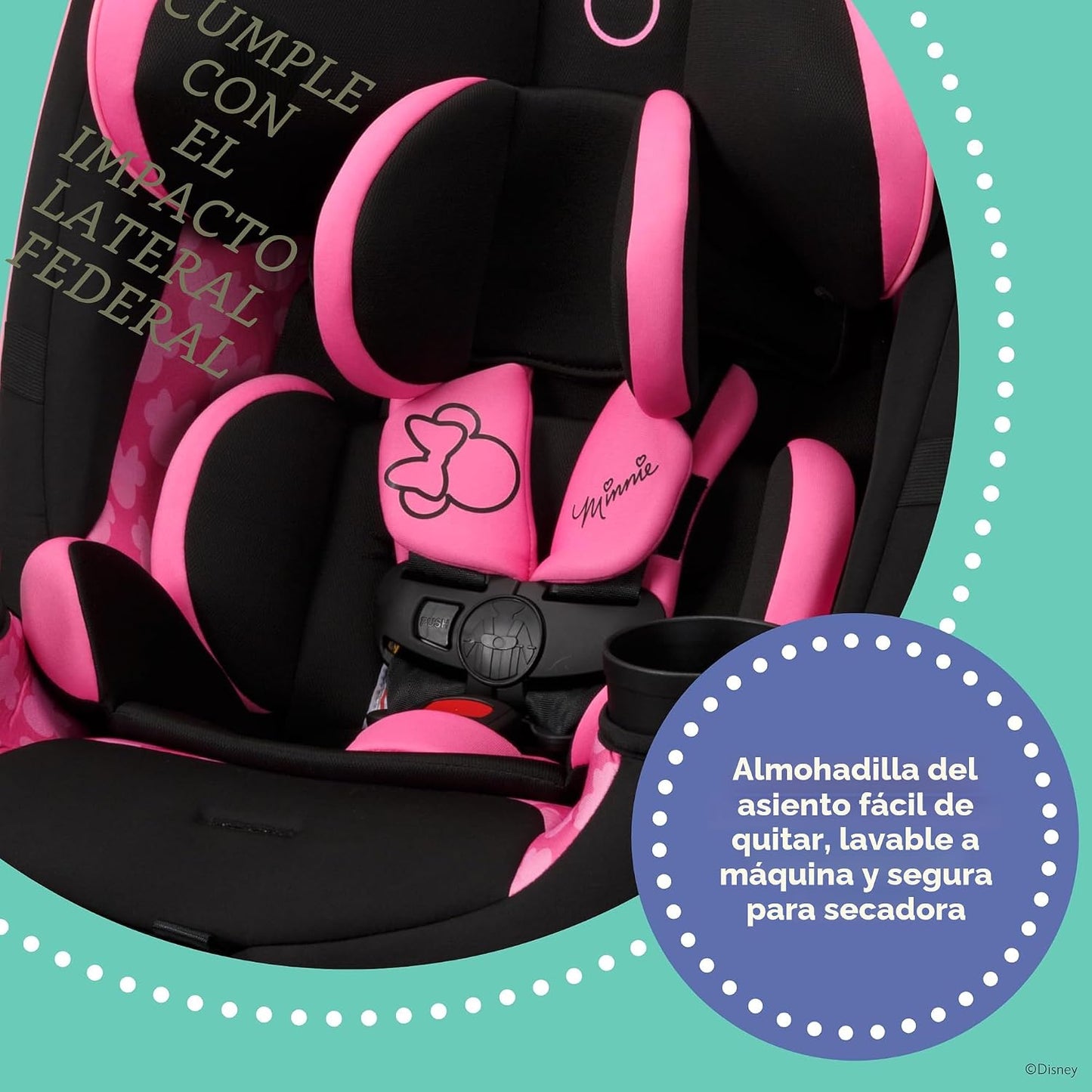 Disney Baby Grow and Go - Asiento de automóvil convertible todo en...