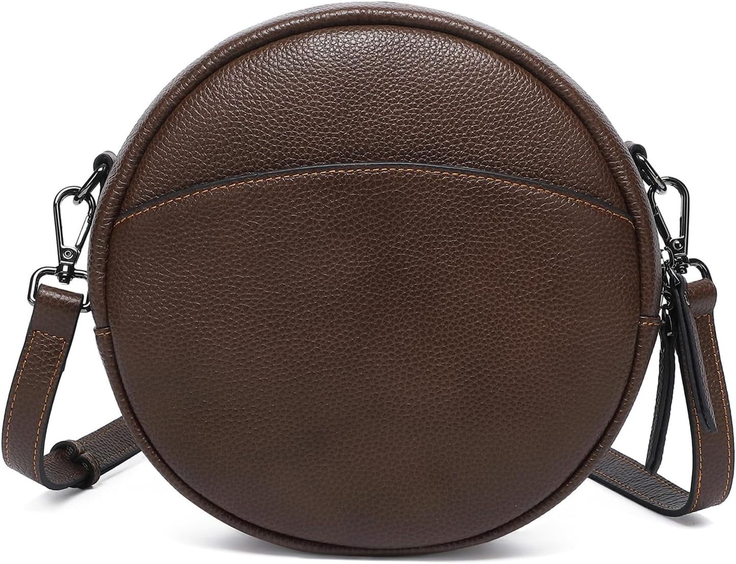 COOLCY Bolsos cruzados de cuero, bolso de hombro circular, bolso re...