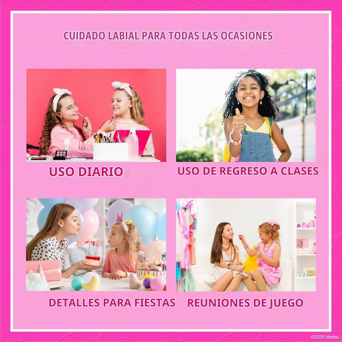 Barbie - Juego de maquillaje para niños en mini estuche de tren, se...