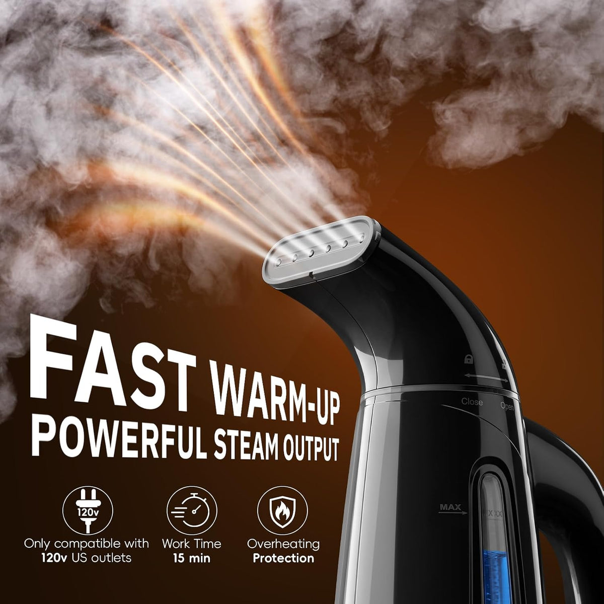 OGHom Vaporizador para ropa, vaporizador de mano para ropa, 8.1 fl...
