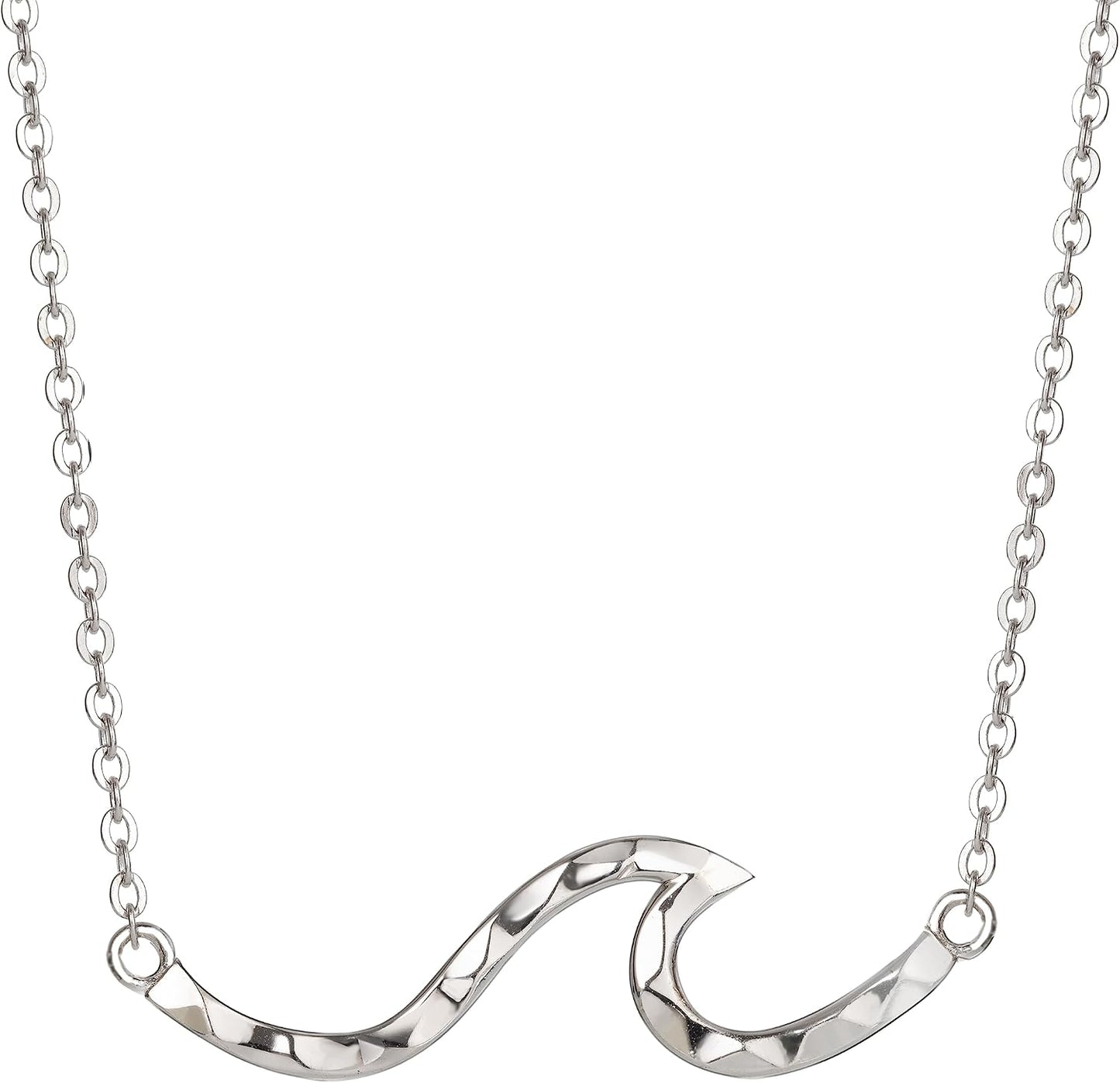 Collar con dije de plata de ley 925 con cadena de eslabones ajustab...