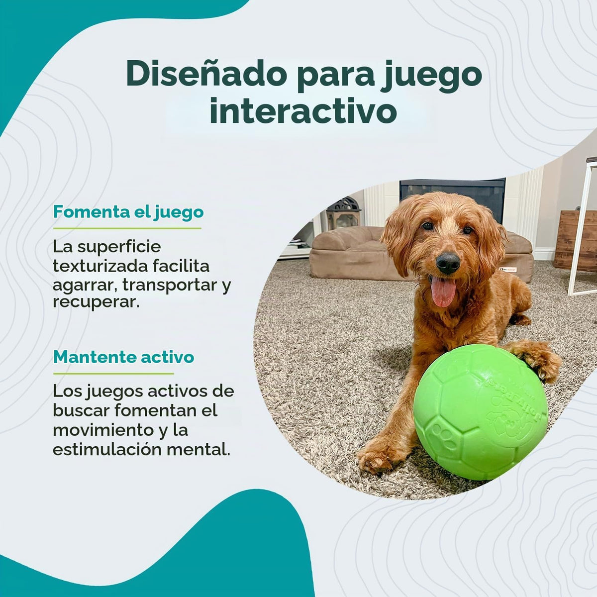 Jolly Pets Pelota de Fútbol Jolly Grande Flotante-Rebotante Juguete...