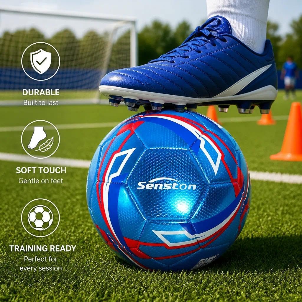 Senston Balón de fútbol talla 3 y talla 4 y talla 5 para niños y ad...