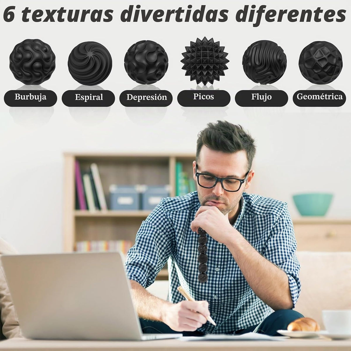 Bolas magnéticas de silicona, juguetes para ansiedad para adultos y...