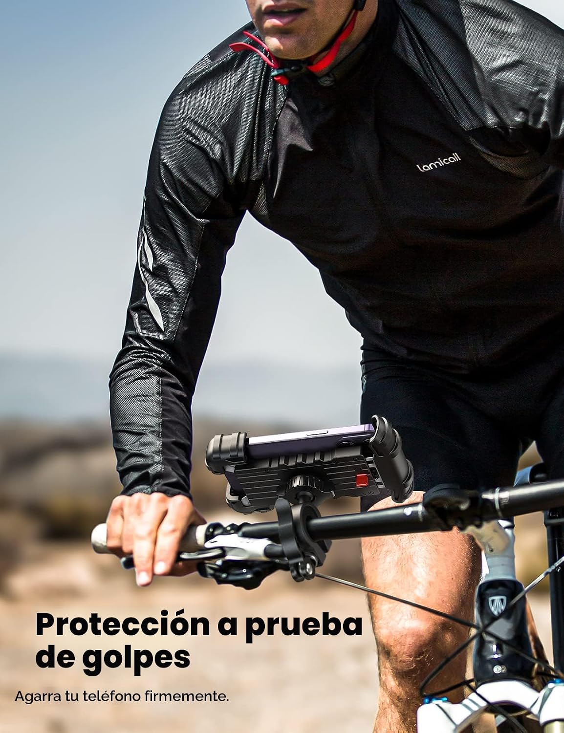 Lamicall - Soporte de teléfono para bicicleta, soporte para teléfon...