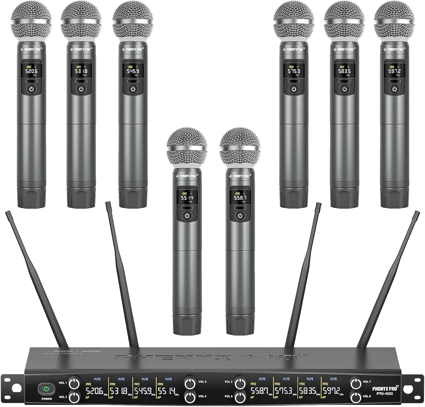 Phenyx Pro Sistema de Micrófono Inalámbrico, Set de Micrófono Inalá...