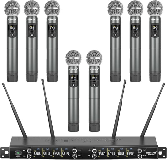Phenyx Pro Sistema de Micrófono Inalámbrico, Set de Micrófono Inalá...