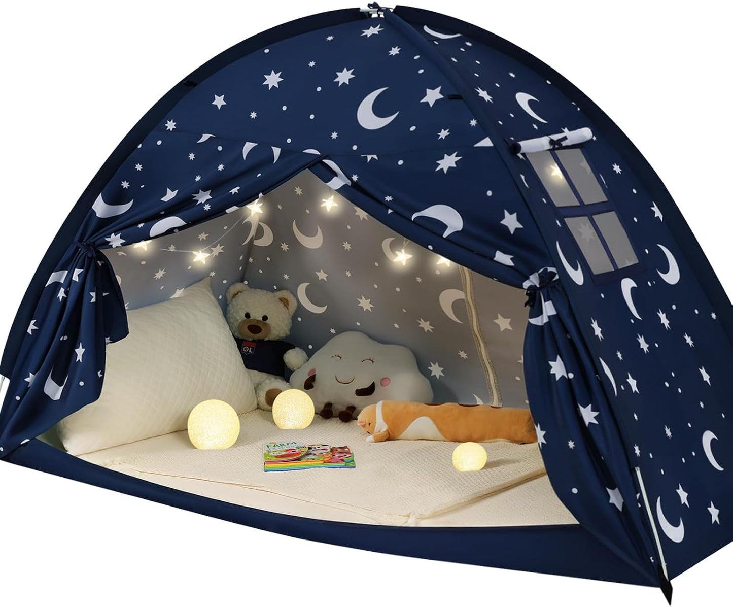 PIIKAGO Tienda de campaña para cama twin para niños, dosel de cama...
