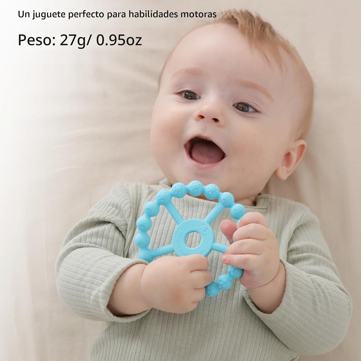 Paquete de 3 Mordedores de Anillo para Bebés e Infantes, Juguetes d...