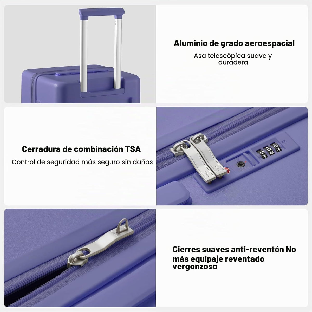 mixi Maletas de Equipaje Maletas Grandes Facturadas PC Carcasa Rígi...